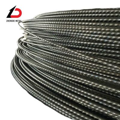 কোল্ড টানা ইস্পাত তারের 2.5mm 5.5mm এএসটিএম লো কার্বন প্রিট্রেসড তারের দড়ি